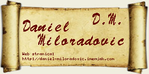 Daniel Miloradović vizit kartica